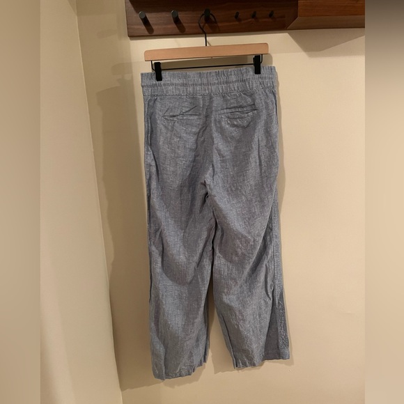 Athleta chambray blue Cabo linen wide leg pant size 4 - Picture 9 of 11